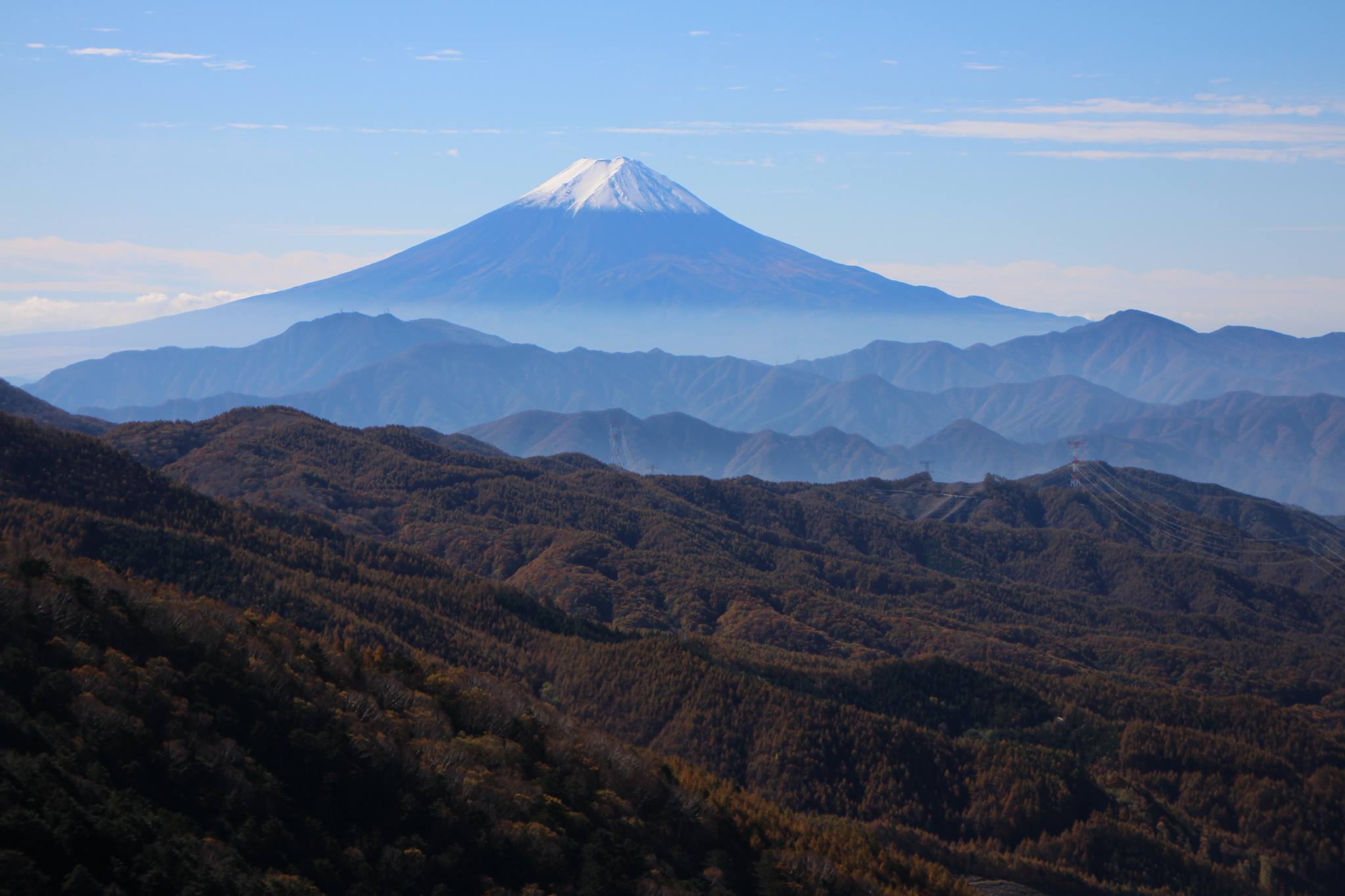 大菩薩峠から富士山を眺めて