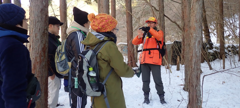 1月27,28日 猟師と一緒に山歩き 1月27,28日 猟師と一緒に山歩き