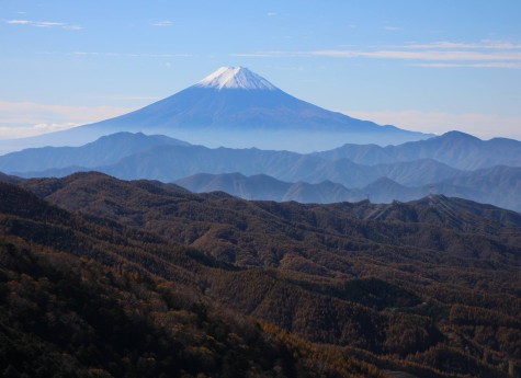 大菩薩峠から富士山を眺めて